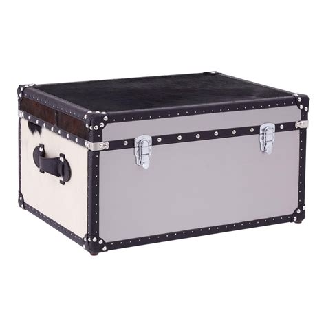 vintage metal trunk storage box|extra large metal storage trunk.